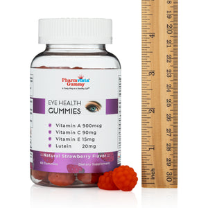 Eye Health Gummies - Vitamin A C E Supplement - Vegan Friendly, Non-GMO, Gluten Free - 60 Count