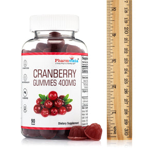 Cranberry Gummies 400mg - Gluten Free, Nutrient Rich supplement - 90 Count
