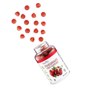 Pomegranate Fiber Gummies 100mg - Gluten Free, Dietary Fiber Rich Supplement - 90 Count